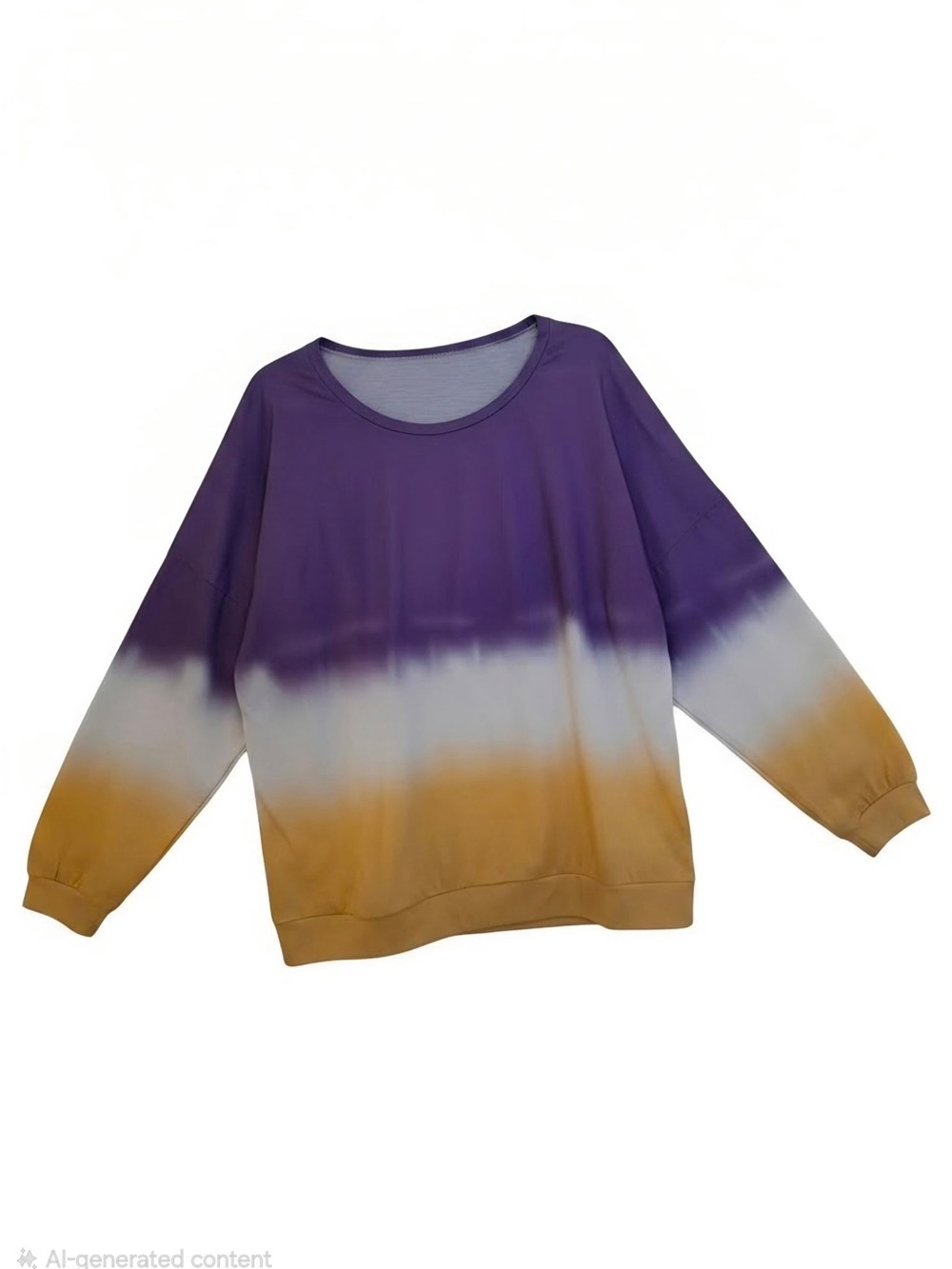 Purple White Gold Ombre Pullover Sweatshirt